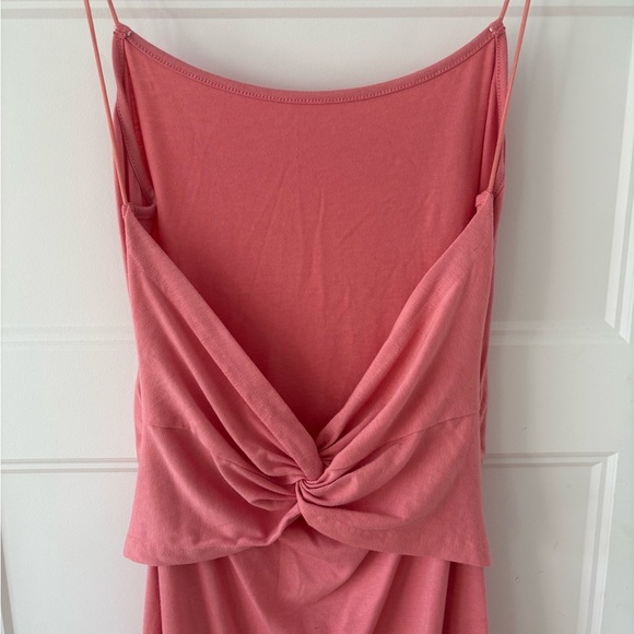 SHEIN Pink Ruched Back Midi Dress Spaghetti Straps Size XL - Picture 2 of 5
